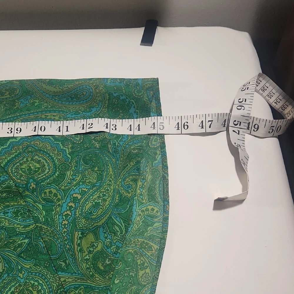 Venezia 2‑Piece Paisley Dress & Shirt Set – Size 18/20, Emerald Boho Y2K‎ - Picture 11 of 15